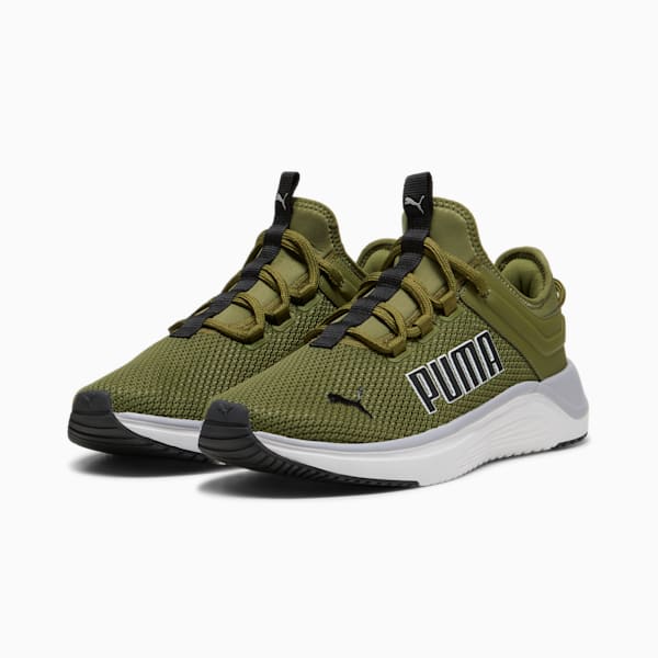 Softride Astro Slip-on Running Shoes, Olive Green-Gray Fog-PUMA White-PUMA Black, large-ZAF