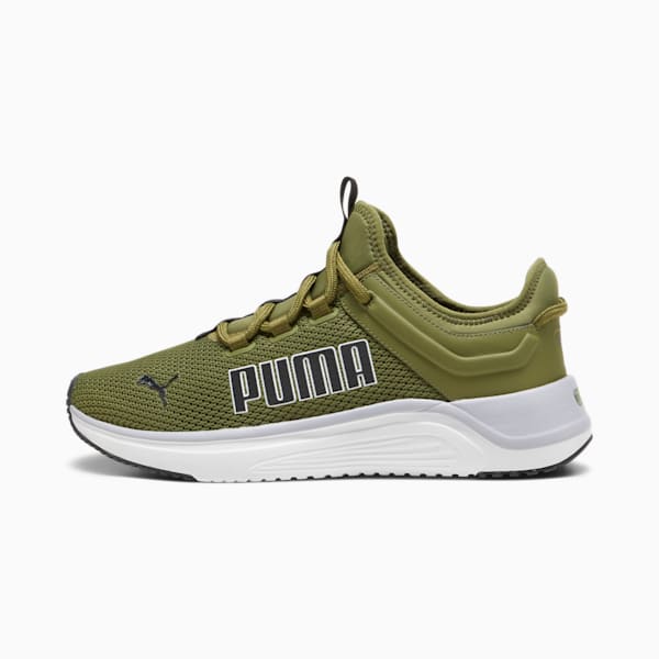 Softride Astro Slip-on Running Shoes, Olive Green-Gray Fog-PUMA White-PUMA Black, large-ZAF