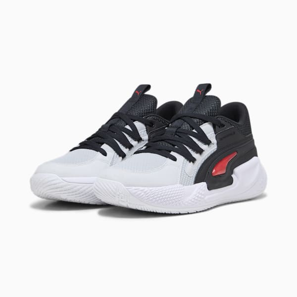 Zapatillas de basketball Court Rider Chaos Team, Ash Gray-Cast Iron-PUMA Black-For All Time Red, large-ARG