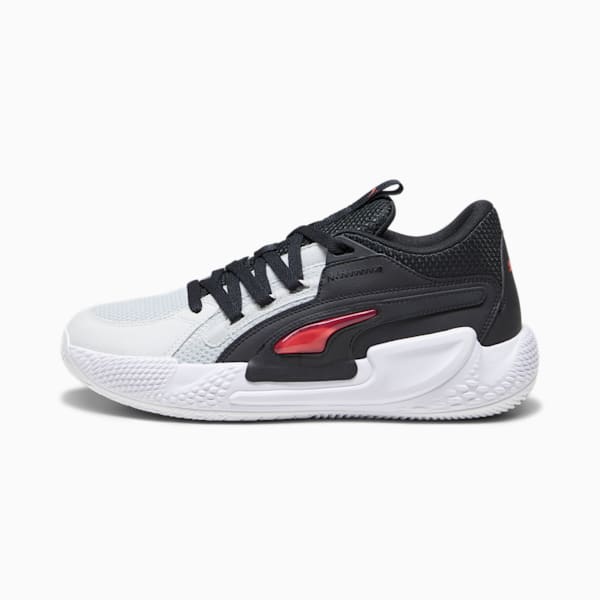 Zapatillas de basketball Court Rider Chaos Team, Ash Gray-Cast Iron-PUMA Black-For All Time Red, large-ARG