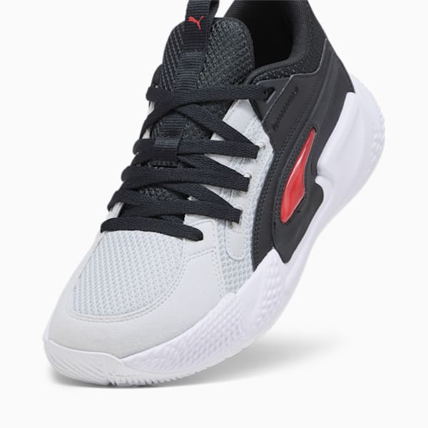 Zapatillas de basketball Court Rider Chaos Team, Ash Gray-Cast Iron-PUMA Black-For All Time Red, large-ARG