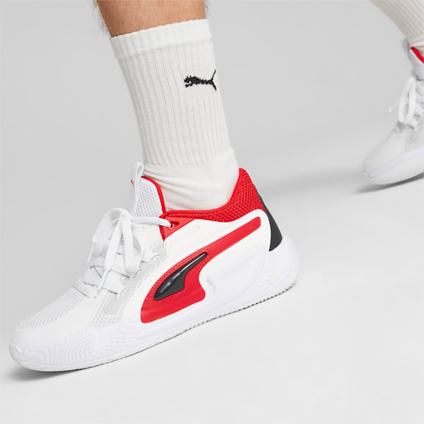 Zapatillas de basketball Court Rider Chaos Team, Ash Gray-PUMA White-PUMA Black-For All Time Red, large-ARG