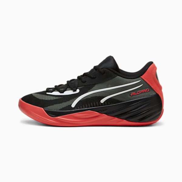 All-Pro NITRO Basketball Shoes, PUMA Black-Active Red, large-MEX