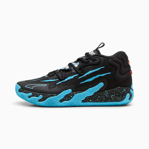 Tenis de básquetbol para hombre PUMA x LAMELO BALL MB.03 Blue Hive, PUMA Black-Bright Aqua, large-MEX