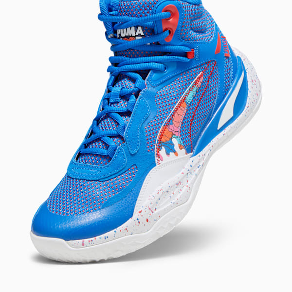 Tenis de basquetbol Playmaker Pro Mid Dylan, Bluemazing-For All Time Red, large-MEX