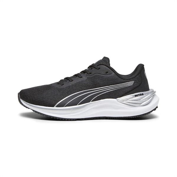 Zapatillas de running Electrify NITRO 3 para mujer, PUMA Black-PUMA Silver, large-ARG