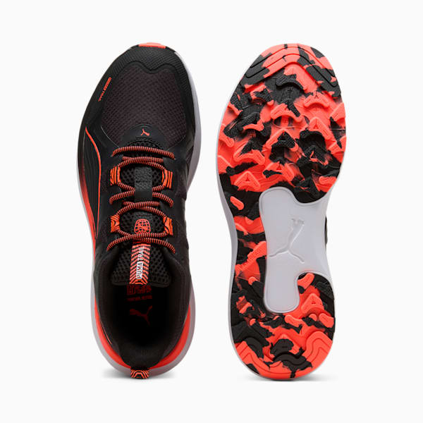 Reflect Lite Trail Running Shoes, PUMA Black-Glowing Red, large-ZAF