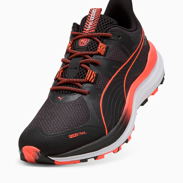 Reflect Lite Trail Running Shoes, PUMA Black-Glowing Red, large-ZAF