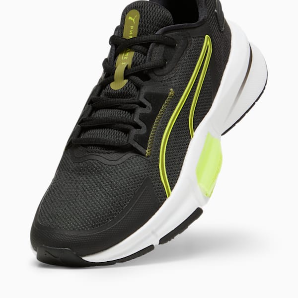 Zapatillas de training PWRFrame TR 3 para hombre, PUMA Black-Olive Green-Lime Pow, large-ARG