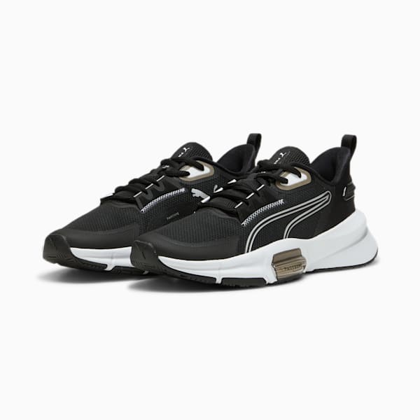 Zapatillas de training PWRFrame TR 3 para mujer, PUMA Black-PUMA Silver-PUMA White, large-ARG