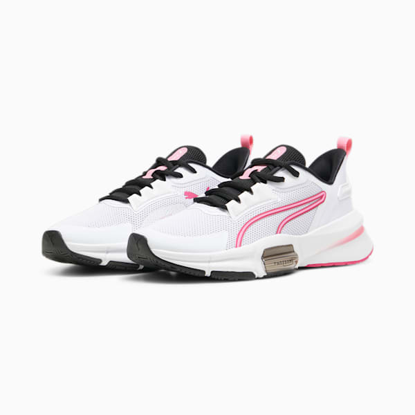 Zapatillas de training PWRFrame TR 3 para mujer, PUMA White-Garnet Rose-Fast Pink, large-ARG