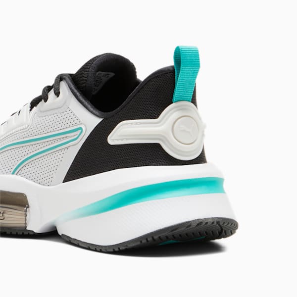 Zapatillas de training PWRFrame TR 3 para mujer, Feather Gray-PUMA Black-Sparkling Green, large-ARG