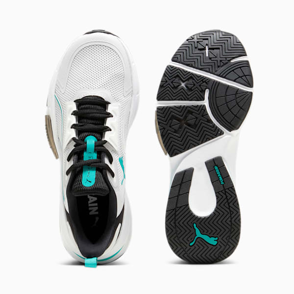 Zapatillas de training PWRFrame TR 3 para mujer, Feather Gray-PUMA Black-Sparkling Green, large-ARG