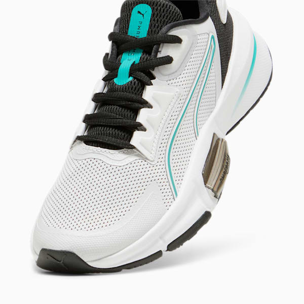 Zapatillas de training PWRFrame TR 3 para mujer, Feather Gray-PUMA Black-Sparkling Green, large-ARG