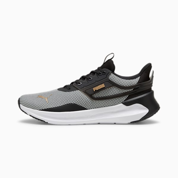 SOFTRIDE Symmetry Running Shoes, PUMA Black-PUMA Gold-PUMA White, large-ZAF
