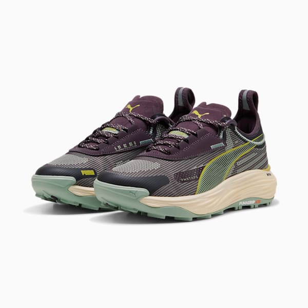 Voyage NITRO™ 3 Trail Running Shoes Women, Midnight Plum-Green Fog-Golden Fog-Alpine Snow, large-ZAF
