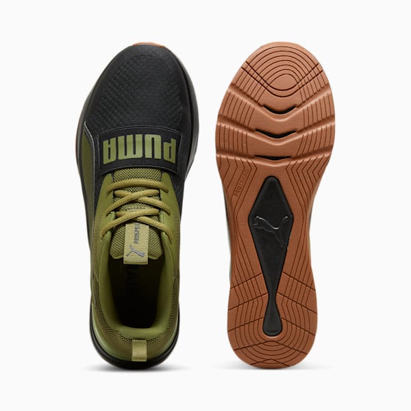 Prospect Neo Force Training Shoes, PUMA Black-Olive Green-Teak, large-ZAF
