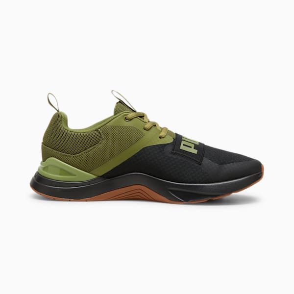 Prospect Neo Force Training Shoes, PUMA Black-Olive Green-Teak, large-ZAF