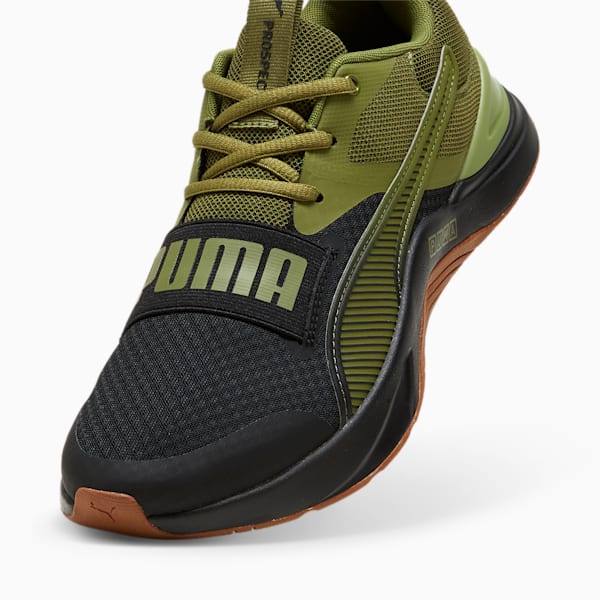 Prospect Neo Force Training Shoes, PUMA Black-Olive Green-Teak, large-ZAF