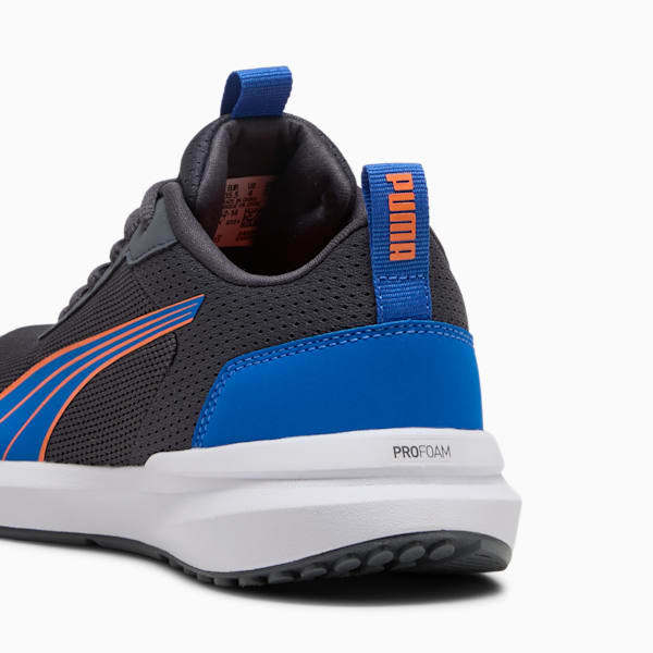 Kruz Profoam Youth Shoes, Galactic Gray-PUMA Team Royal-Orange Glo, large-ZAF