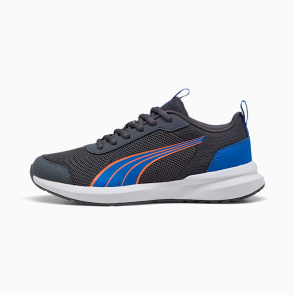 Kruz Profoam Youth Shoes, Galactic Gray-PUMA Team Royal-Orange Glo, large-ZAF
