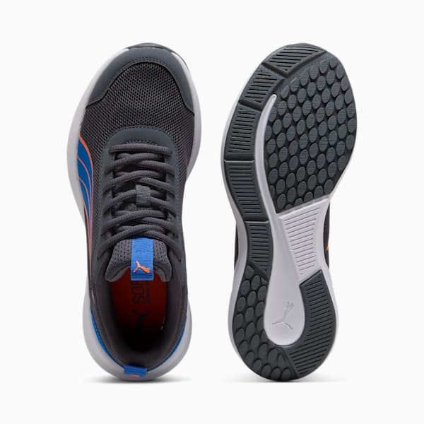 Kruz Profoam Youth Shoes, Galactic Gray-PUMA Team Royal-Orange Glo, large-ZAF