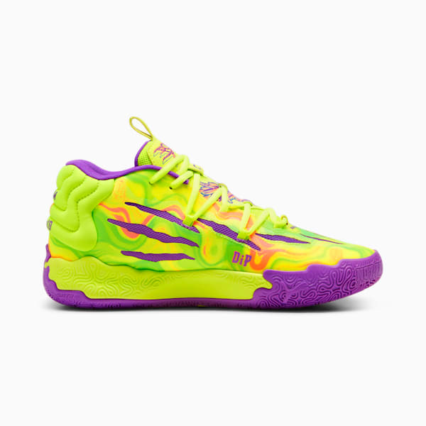 MB.03 Spark Basketball Shoes, Safety Yellow-Purple Glimmer, large-ZAF