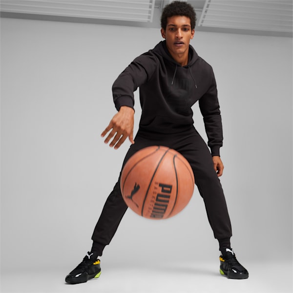 Genetics Basketball Shoes, PUMA Black-For All Time Red, large-ZAF
