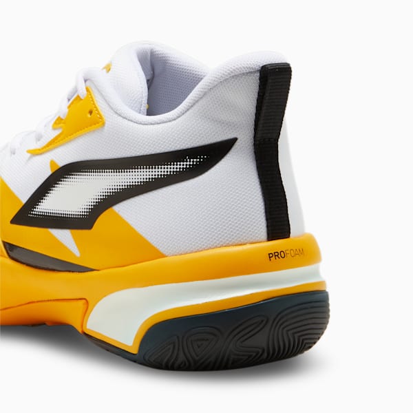 Genetics Basketball Shoes, PUMA White-Yellow Sizzle, large-ZAF