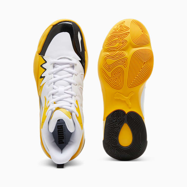 Zapatillas de basketball Genetics, PUMA White-Yellow Sizzle, large-ARG