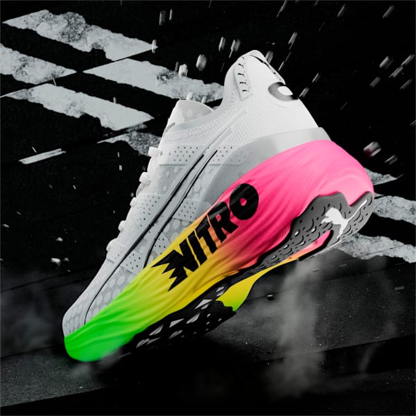Zapatillas de running ForeverRun NITRO Futrograde, PUMA White-Green Gecko, large-ARG