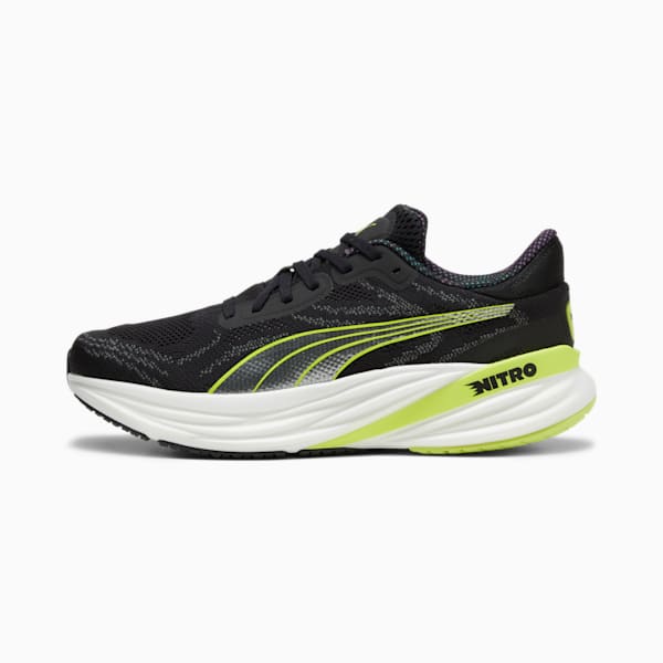 Zapatillas de running Magnify NITRO™ 2, PUMA Black-Lime Pow, large-ARG