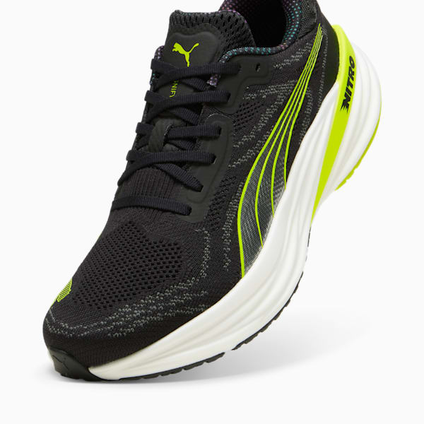 Magnify NITRO™ 2 Running Shoes Men, PUMA Black-Lime Pow, large-ZAF