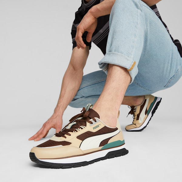 R78 Trek Trainers, Granola-PUMA White-Chestnut Brown, large-ZAF