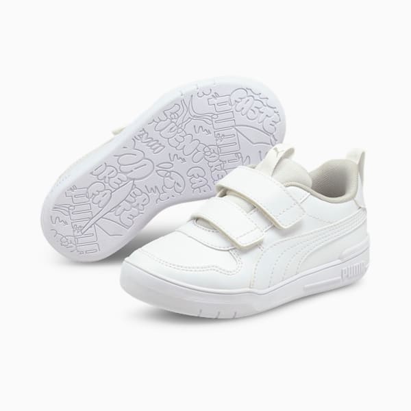 Multiflex SL V Kids' Trainers, Puma White-Puma White, large-MEX