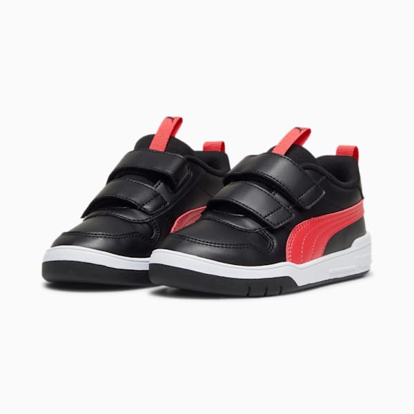 Multiflex SL V Kids' Trainers, PUMA Black-Tart Cherry, large-ZAF