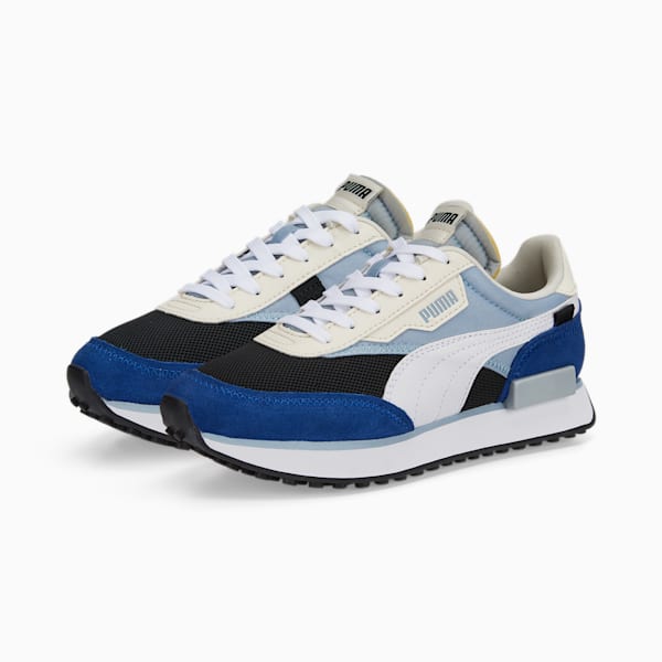 Future Rider Splash Youth Trainers, Blue Wash-Puma Black-Puma White, large-ZAF