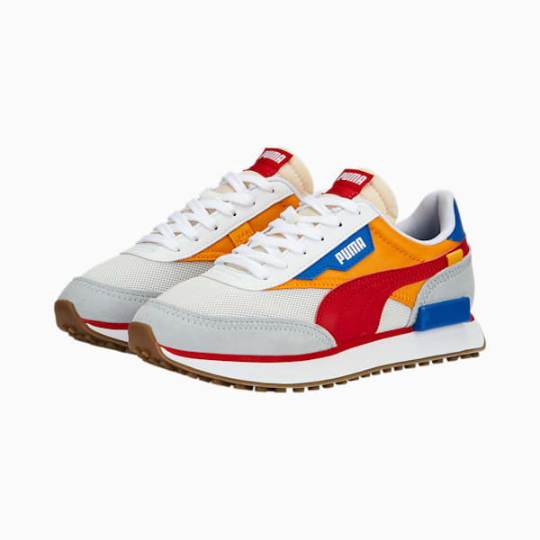 Zapatillas juveniles Future Rider Splash, PUMA White-Zinnia-For All Time Red, large-ARG