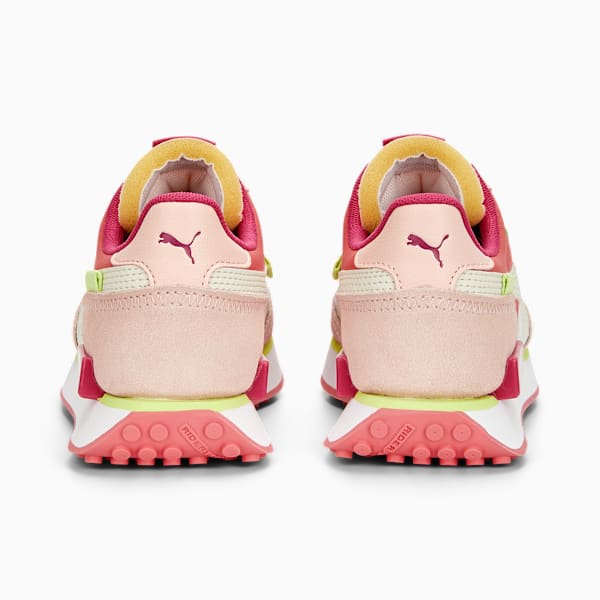 Future Rider Splash Youth Trainers, PUMA White-Loveable-Pristine, large-MEX