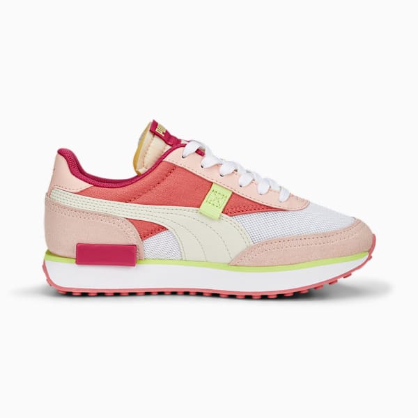 Future Rider Splash Youth Trainers, PUMA White-Loveable-Pristine, large-MEX