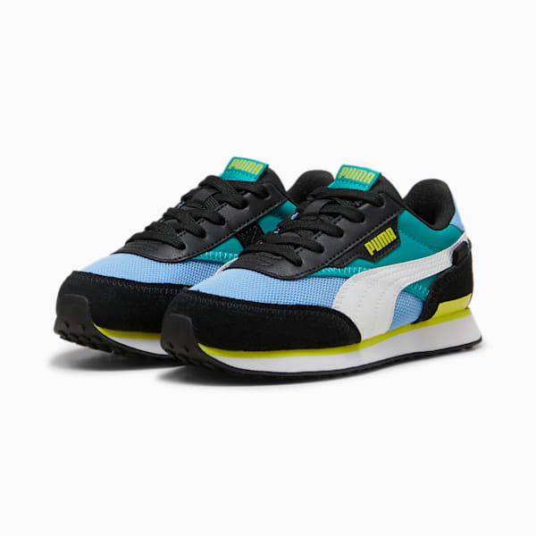 Zapatillas infantiles Future Rider Splash, Team Light Blue-Sparkling Green, large-ARG