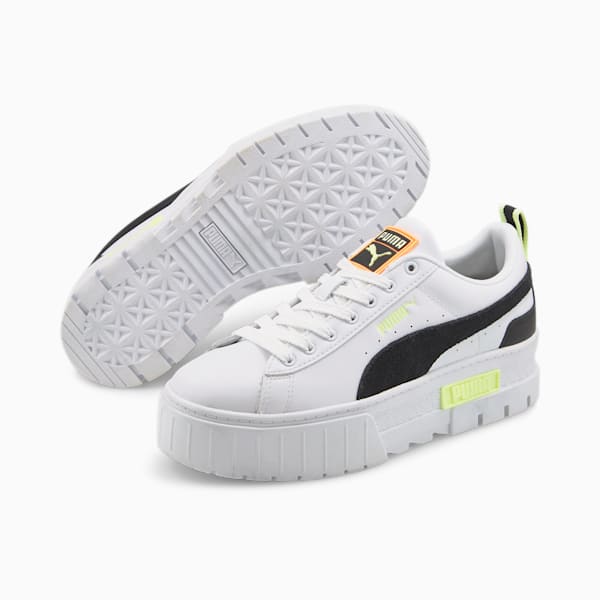 Mayze Sneakers Women, Puma White-Puma Black-Fizzy Light, large-ZAF