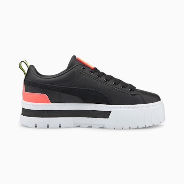 Mayze Sneakers Women, Puma Black-Puma Black-Lime Squeeze, large-ZAF