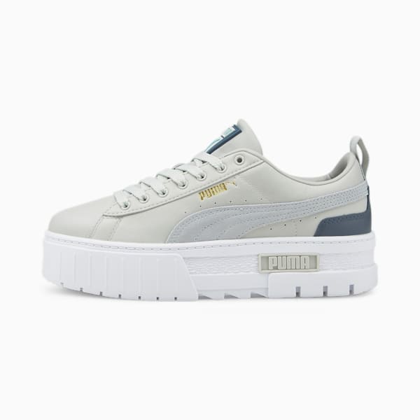 Mayze Sneakers Women, Glacier Gray-Platinum Gray-Puma Team Gold, large-ZAF