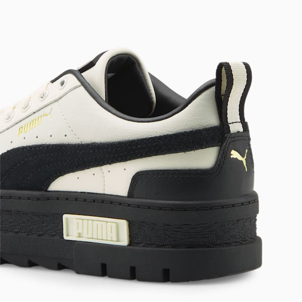 Mayze Sneakers Women, Whisper White-Puma Black-Puma Team Gold, large-ZAF