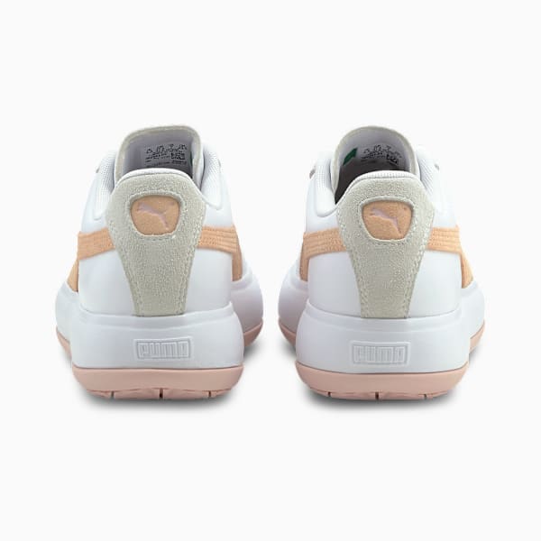 Suede Mayu Mix Women's Trainers, Puma White-Lotus-Peach Parfait, large-MEX