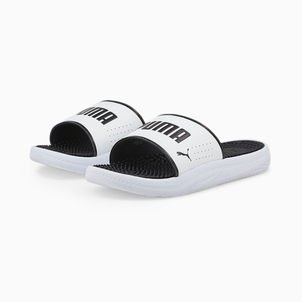 Sandalias Hombre Softride Massage, Puma White-Puma Black, large-MEX