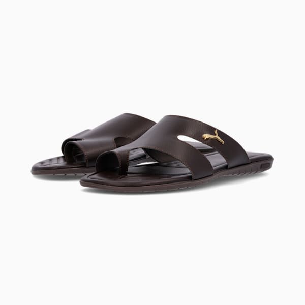 Streetcat Magnet TW Men's Sandals, Chocolate Brown-Chocolate Brown-Puma Team Gold, large-ZAF