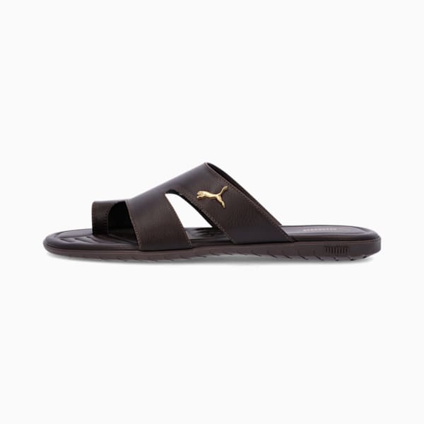 Streetcat Magnet TW Men's Sandals, Chocolate Brown-Chocolate Brown-Puma Team Gold, large-ZAF