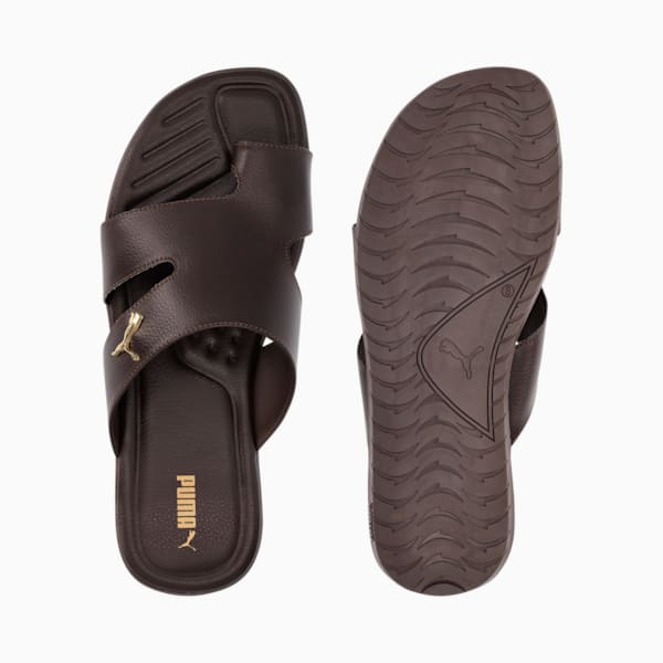 Streetcat Magnet TW Men's Sandals, Chocolate Brown-Chocolate Brown-Puma Team Gold, large-ZAF